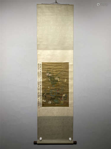 A SCROLL OF PAINTING ON SILK