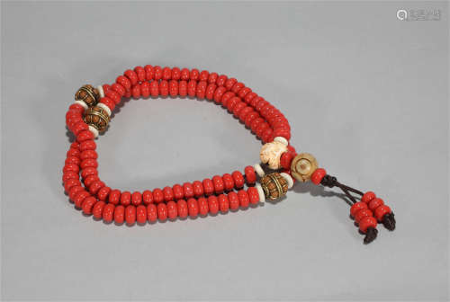 A RED CORAL NECKLACE