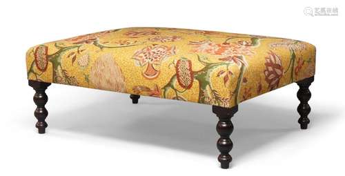 A George Smith contemporary floral upholstered footstool, la...