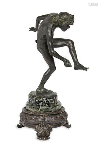 A French or Italian bronze model of a Baccante, late 19th ce...