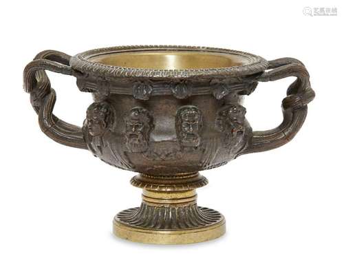 A French bronze model of the Warwick vase, late 19th century...