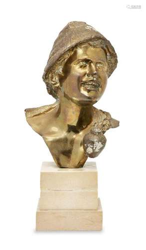 A continental bronze bust, second half 20th century, modelle...