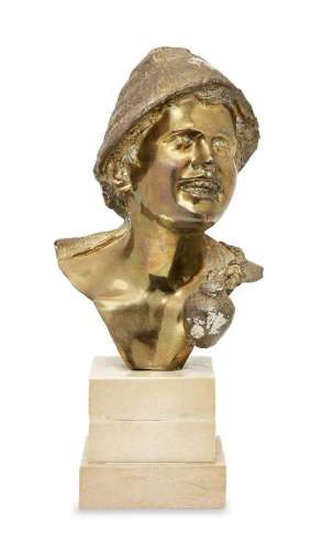 A continental bronze bust, second half 20th century, modelle...