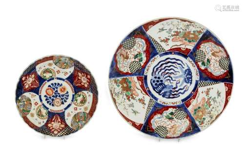 A large Imari charger, 19th century, unmarked, 60cm diameter...