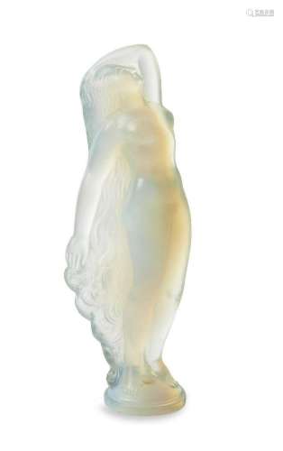 Sabino, Paris, an opalescent glass figure 'Reveil'...