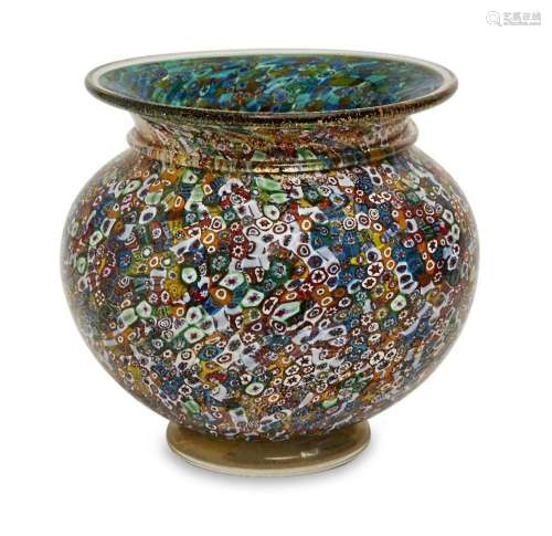 A modern Murano millefiori glass vase, 23cm high Very good, ...