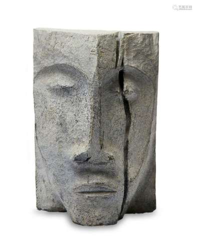 Rudi Neuland, Frontier, 2004, a cast metal bust, inscribed R...