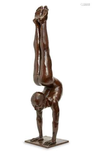 Mauro Corda, French, b.1960, a bronze model of an acrobat, c...