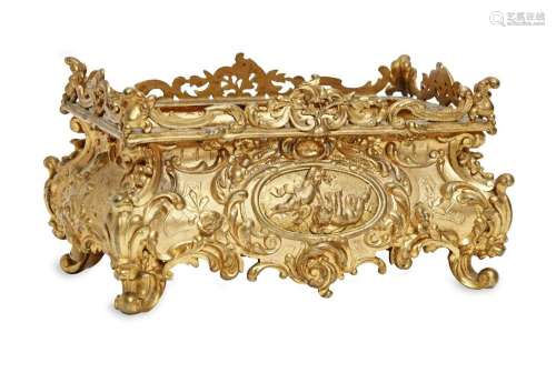 A French gilt-bronze table jardiniere, late 19th century, in...