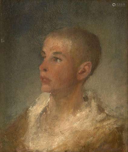 French School, early-mid 19th century- Portrait of a boy, he...