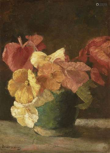 Bernard Johann de Hoog, Dutch 1866/67-1943- Floral still lif...