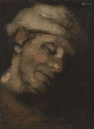 Leendert van der Vlist, Dutch 1894-1962- Head study of a man...