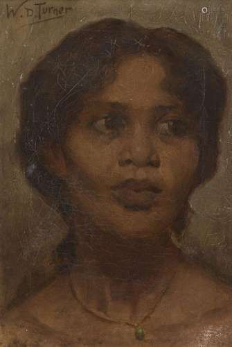 William D Turner, British exh. 1902- Portrait of a woman, he...