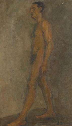 Belgian School, early 20th century- Standing male nude turne...