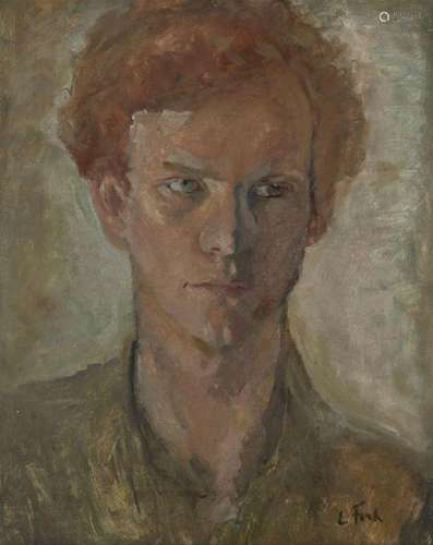 Lillian Fisk, American 1884-1970- Portrait of a man, head an...