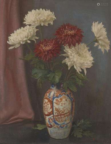 French School, early-mid 20th century- Floral still life; oi...