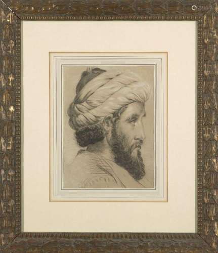 Cecilio Pizarro, Spanish 1825-1886- Head study of a North Af...