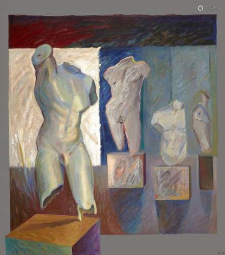 Ulla Diedrichsen, Danish b.1950- Composition with Torsos; oi...