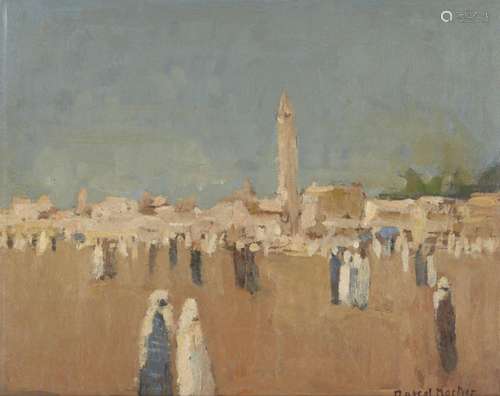 Marcel Mortier, French 1919-2005- North African figures in a...