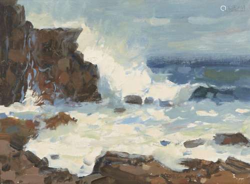 Wessel Marais, South African 1935-2009- Coastal landscape; o...