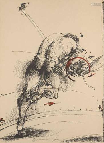 Vladimir Veličković, Serbian 1935-2019- Untitled; lithograph...