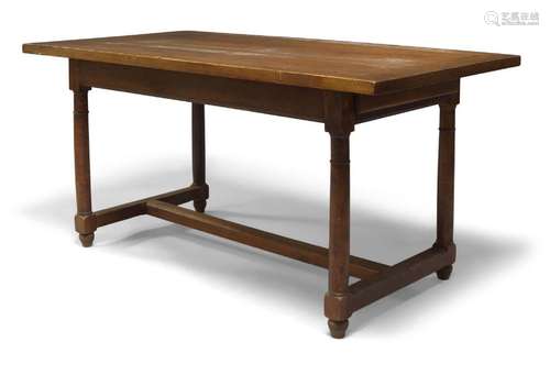 A Continental walnut joined table, probably 18th Century, ov...