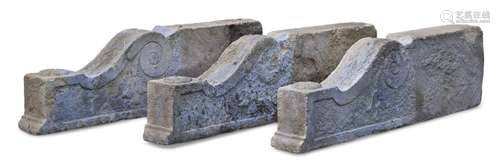 Three stone corbels balcony supports, probably Sicilian, 19t...