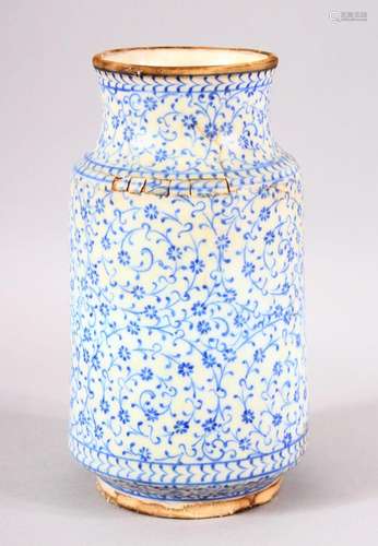 A GOOD IZNIK BLUE & WHIITE POTTERY ALBERELLO - decorated...