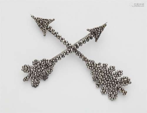 Two Georgian cut steel pin brooches