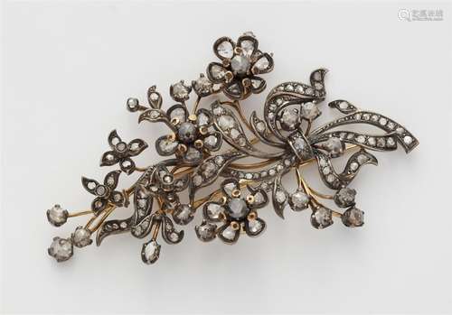 A silver and 18k gold corsage brooch “en tremblant“