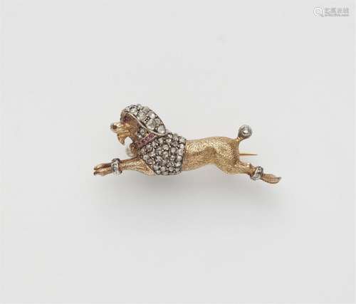 A small silver and 18k gold Belle Epoque brooch