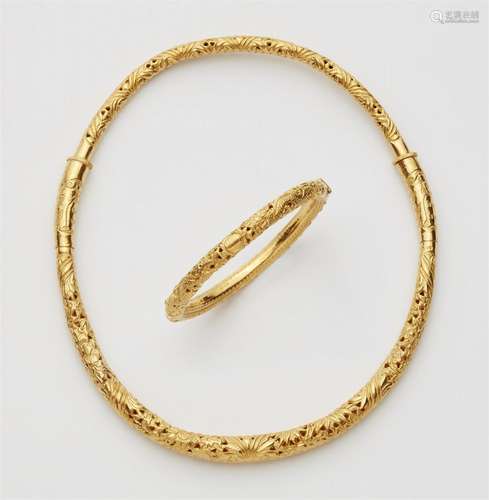 A 22k gold torque and bangle