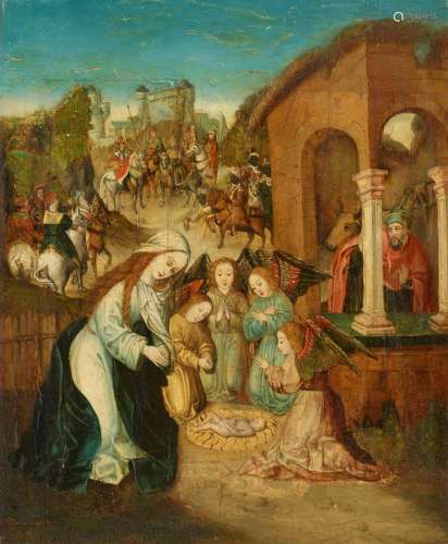 Master of the Aachen Life of the Virgin, circle of, The Ador...