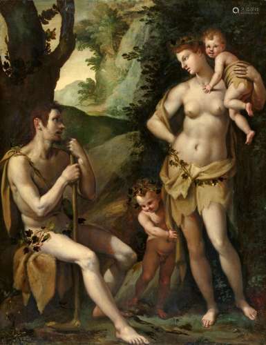 Jacopo (da Empoli) Chimenti, Adam and Eve with Cain and Abel