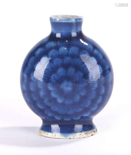 Chinese Blue and White Flower Snuff Bottle