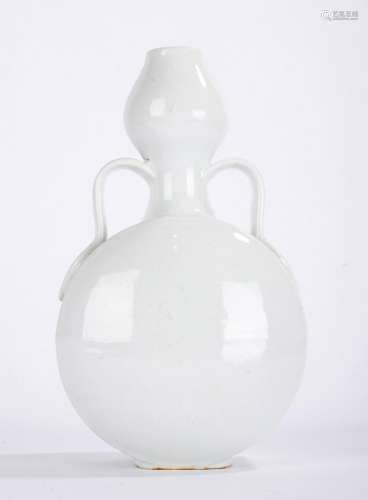 Chinese White Glazed Double Gourd Vase