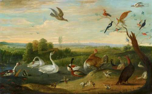 Jan van Kessel the Elder, Water Fowl Threatened by a Buzzard