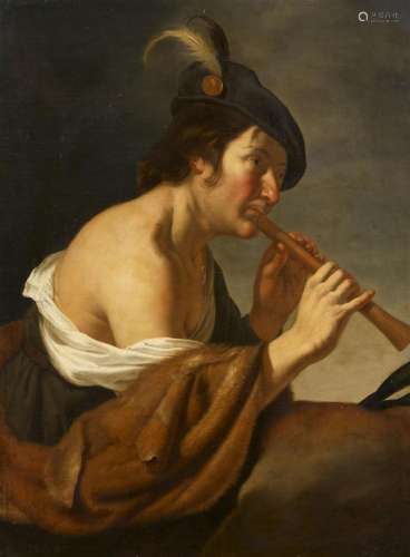 Jan van Bijlert, Portrait of a Man with a Flute