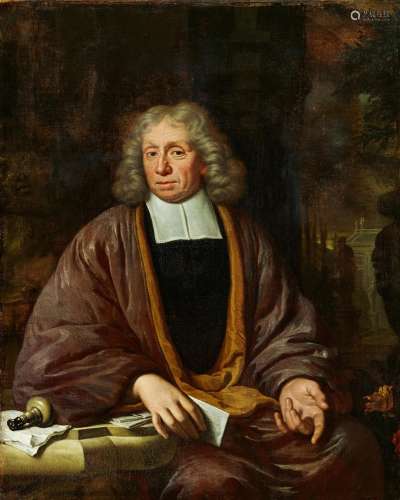 Michiel van Musscher, Portrait of a Scholar holding a Letter