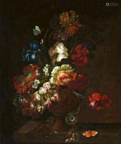Pieter III Casteels, Flower Still Life with Butterflies