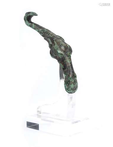 Chinese Ancient Patinated Bronze Belt Hook