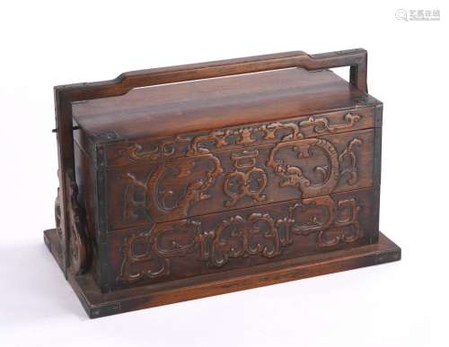 Chinese Huanghuali or Hardwood Carry Box