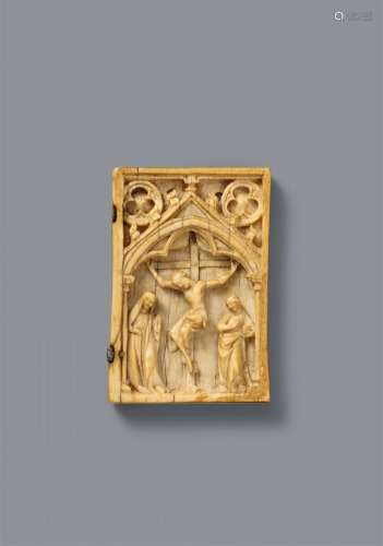 A French carved ivory relief of the Crucifixion, second half...