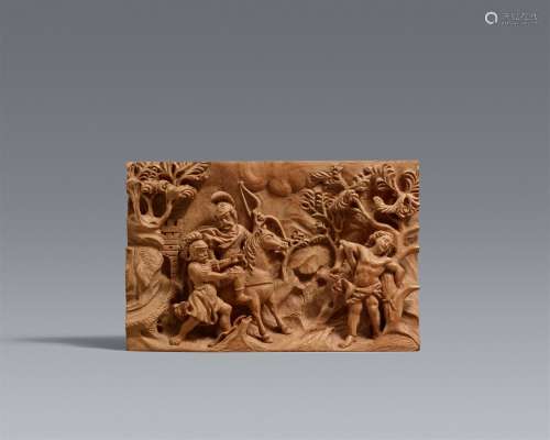 An early 18th century South German carved boxwood relief wit...