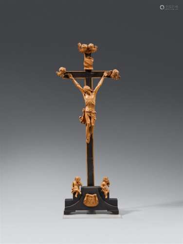 An 18th century South German carved wooden crucifixion