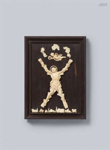 A carved ivory relief with the martyrdom of Saint Andrew by ...