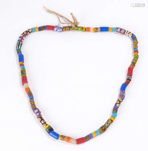 A Colored Cylinder Beads Necklace