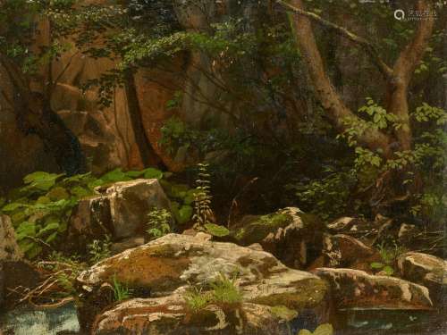 Johann Wilhelm Schirmer, attributed to, Forest Landscape wit...
