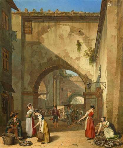 Michael Neher, A Fish Market in Rome