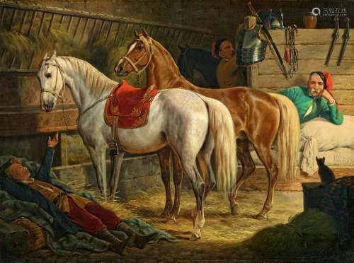 Janvier (January) Suchodolski (1797–1875, Horses and Soldier...